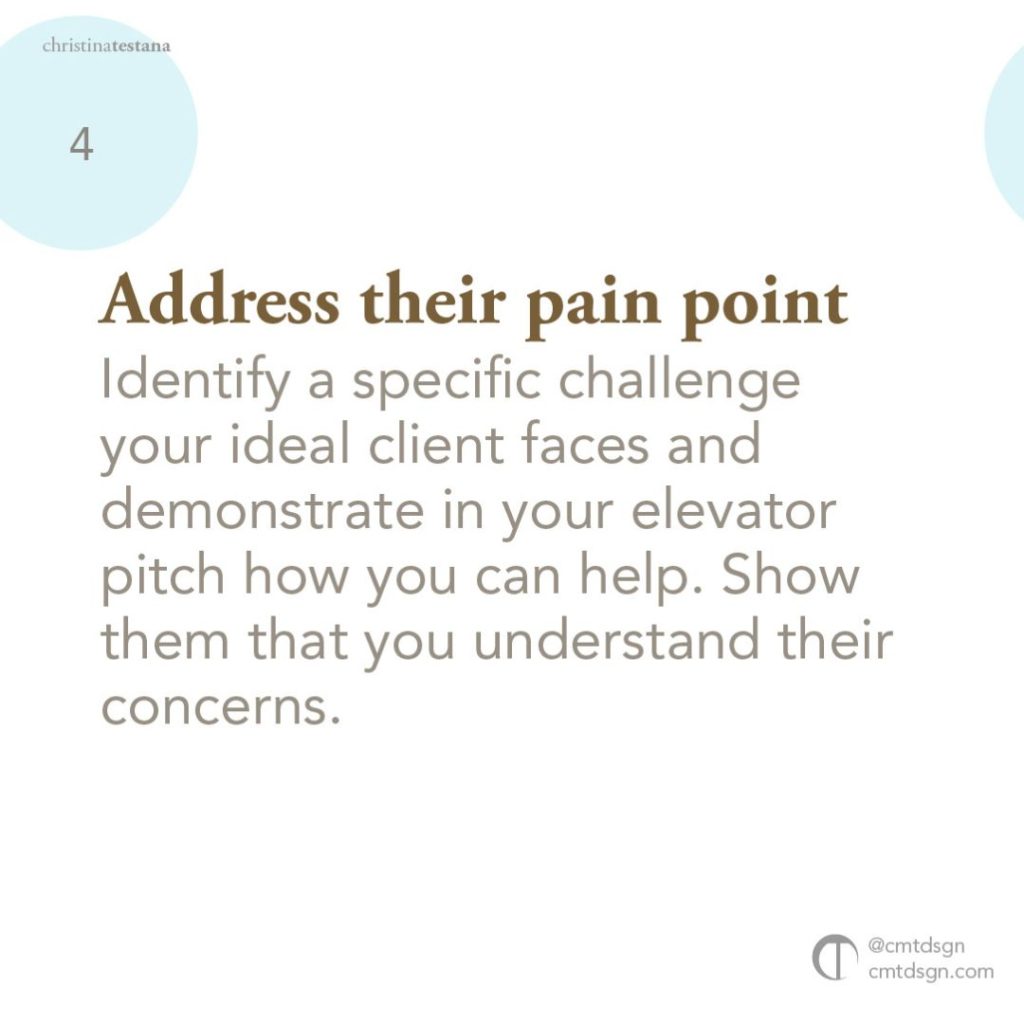 Address the pain point